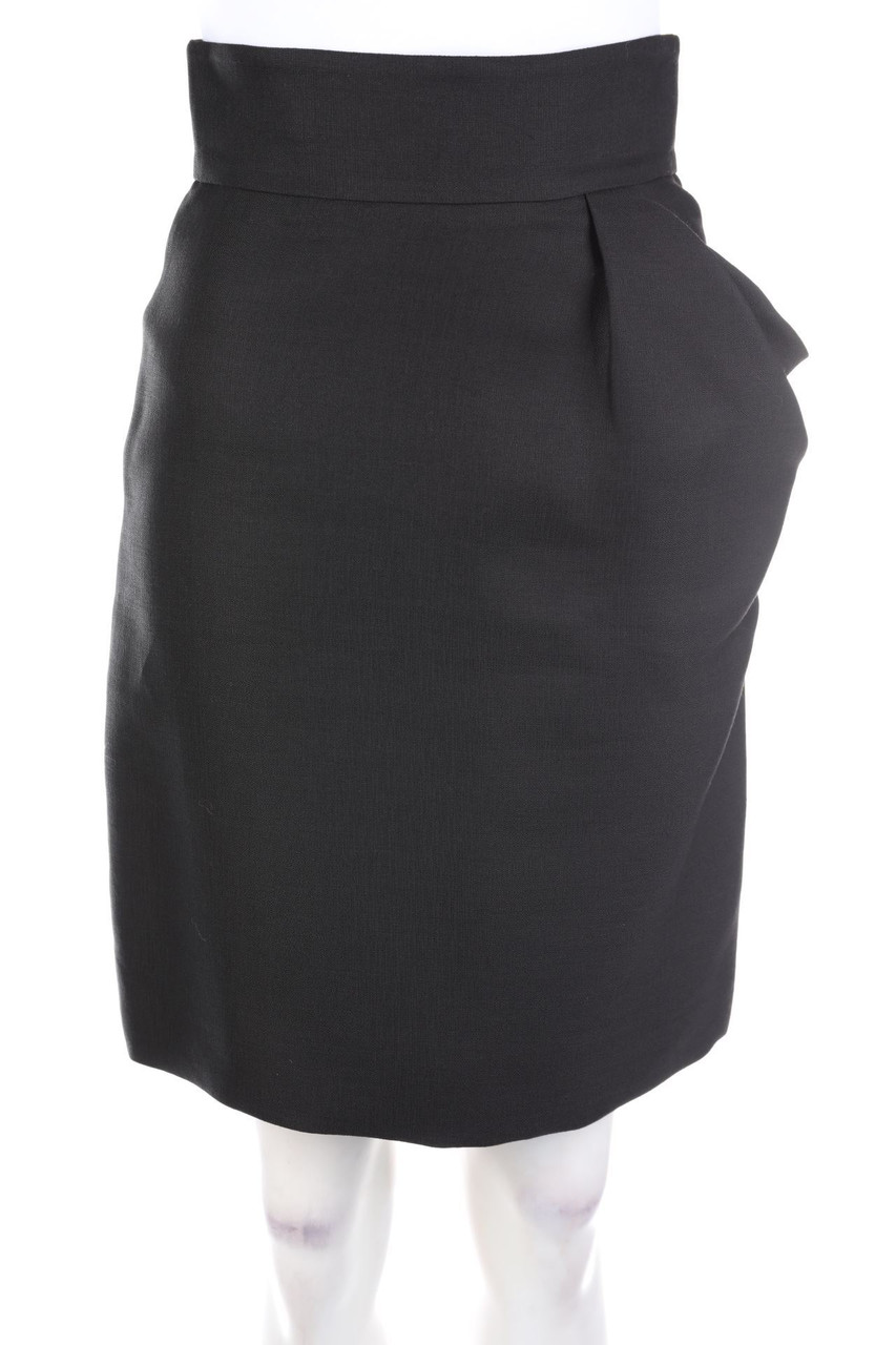 VERSACE - Bleistift-Rock aus Seiden-Mischung mit Drapierung - D 32