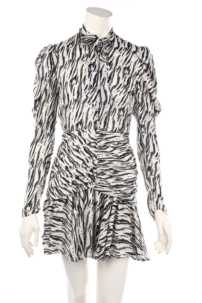 Bardot - Chiffon-Party-Kleid mit Animal-Print - D 34