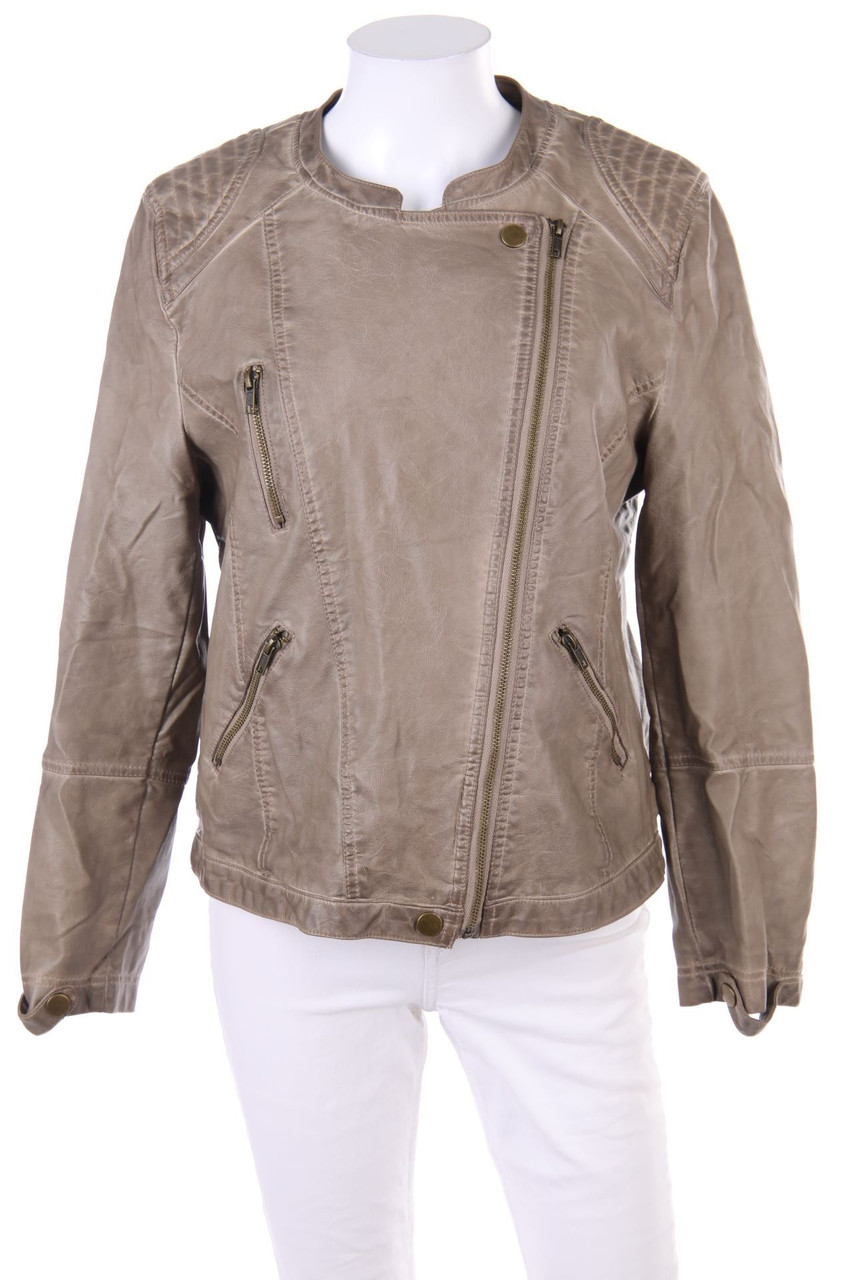 ellen amber - Faux Leather Jacket, quilted - L