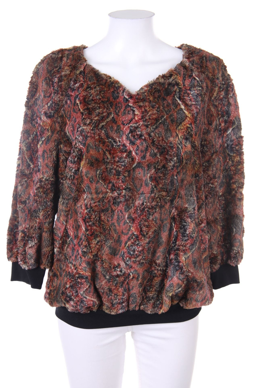 DIESEL - Fake Fur-Sweatshirt mit Muster - M