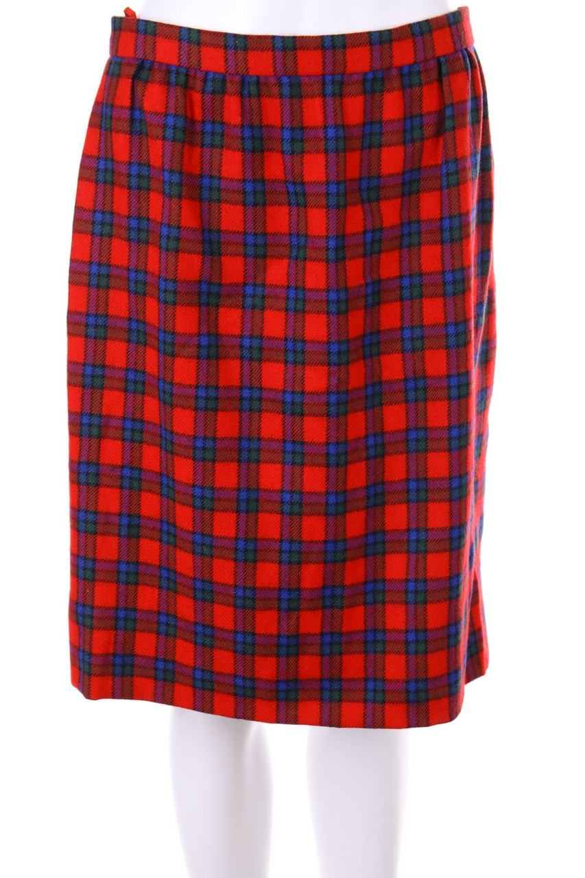 VINTAGE - Rock mit Karo-Muster - D 38