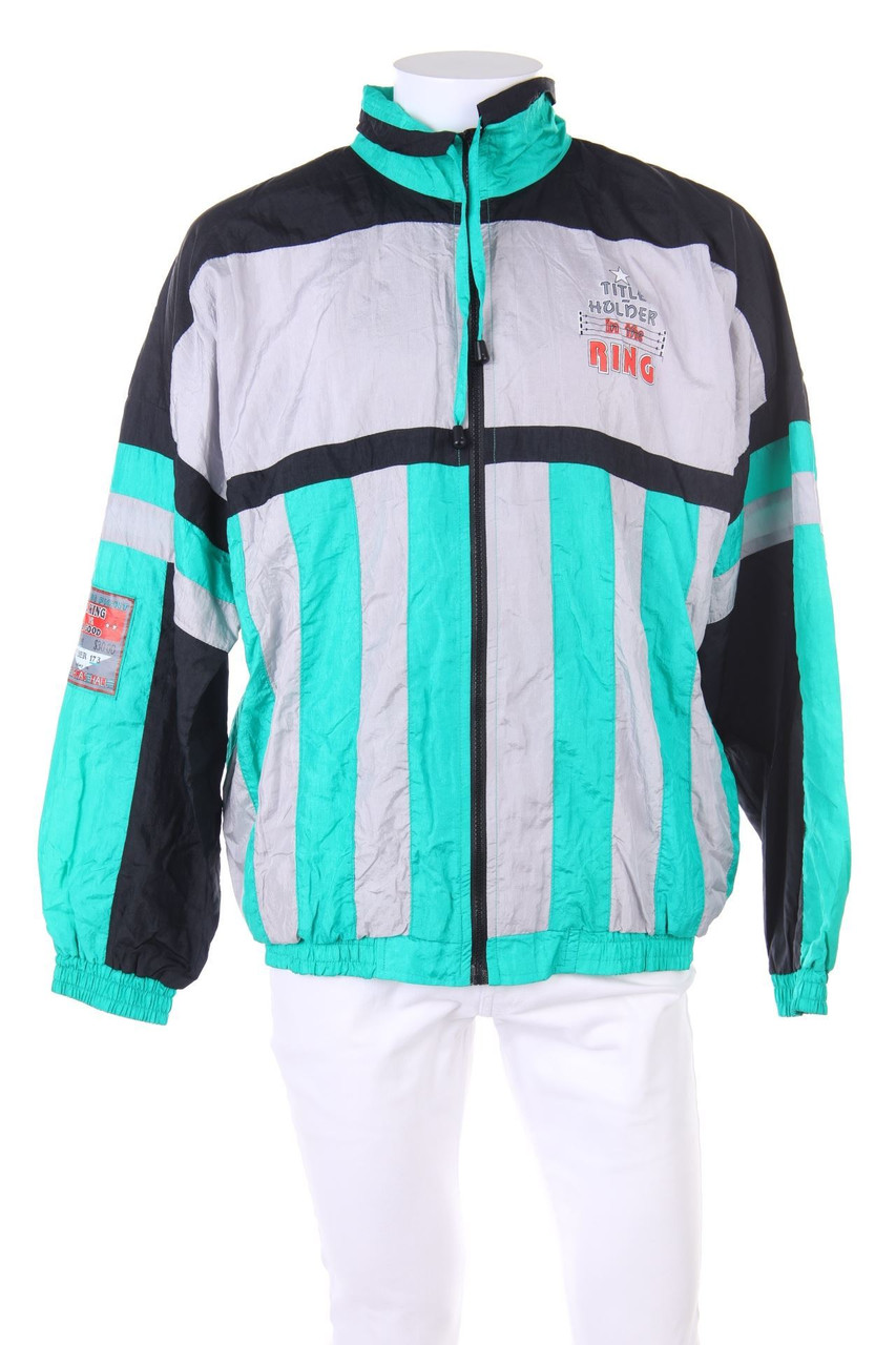 VINTAGE - Sportjacke mit Statement-Print - M