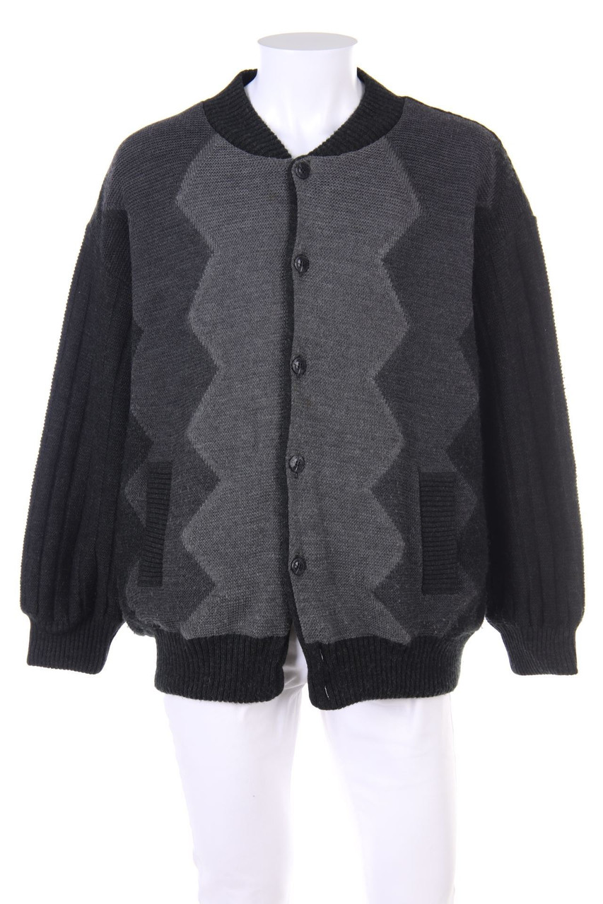 VINTAGE - Cardigan mit Zickzack-Muster - XL