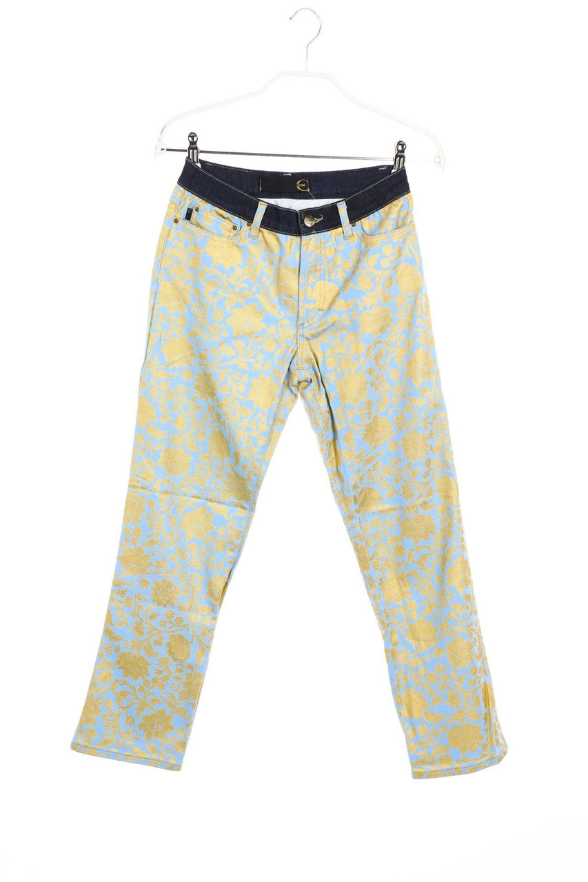 Just cavalli - Slim Jeans mit floralem Muster mit Metallic-Effekt - W27