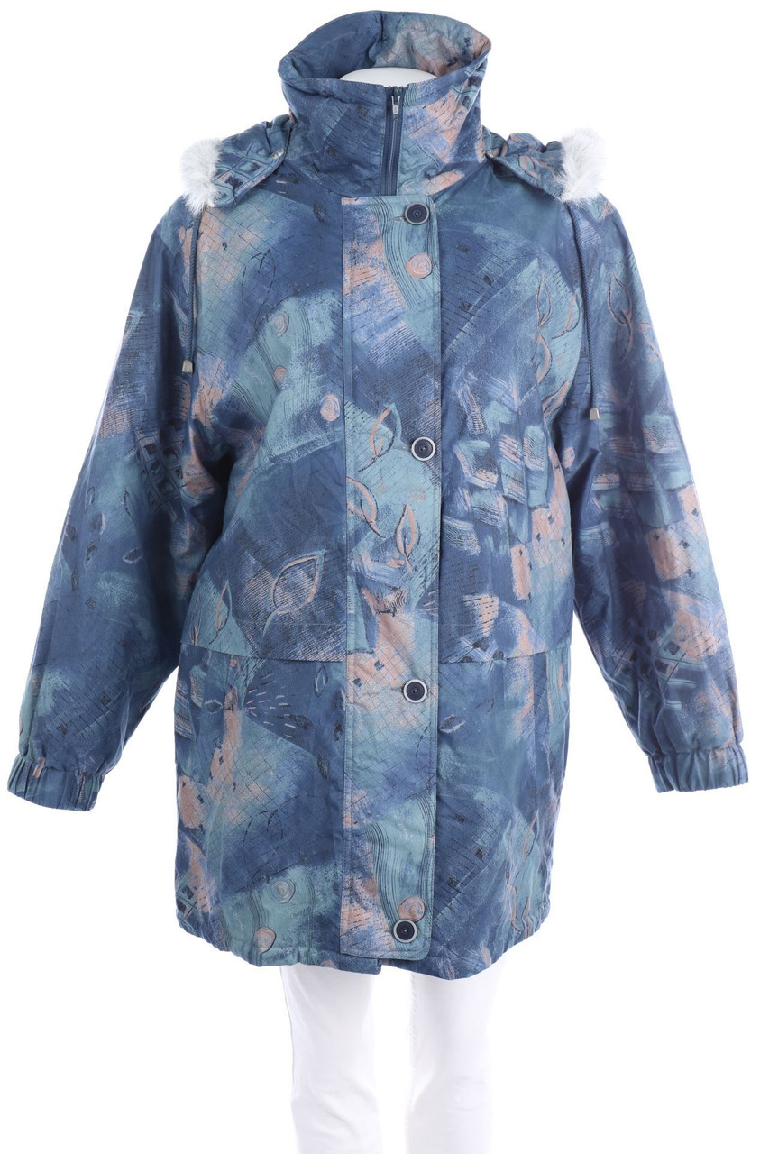 VINTAGE - Jacke mit Faux Fur-Kragen - D 42