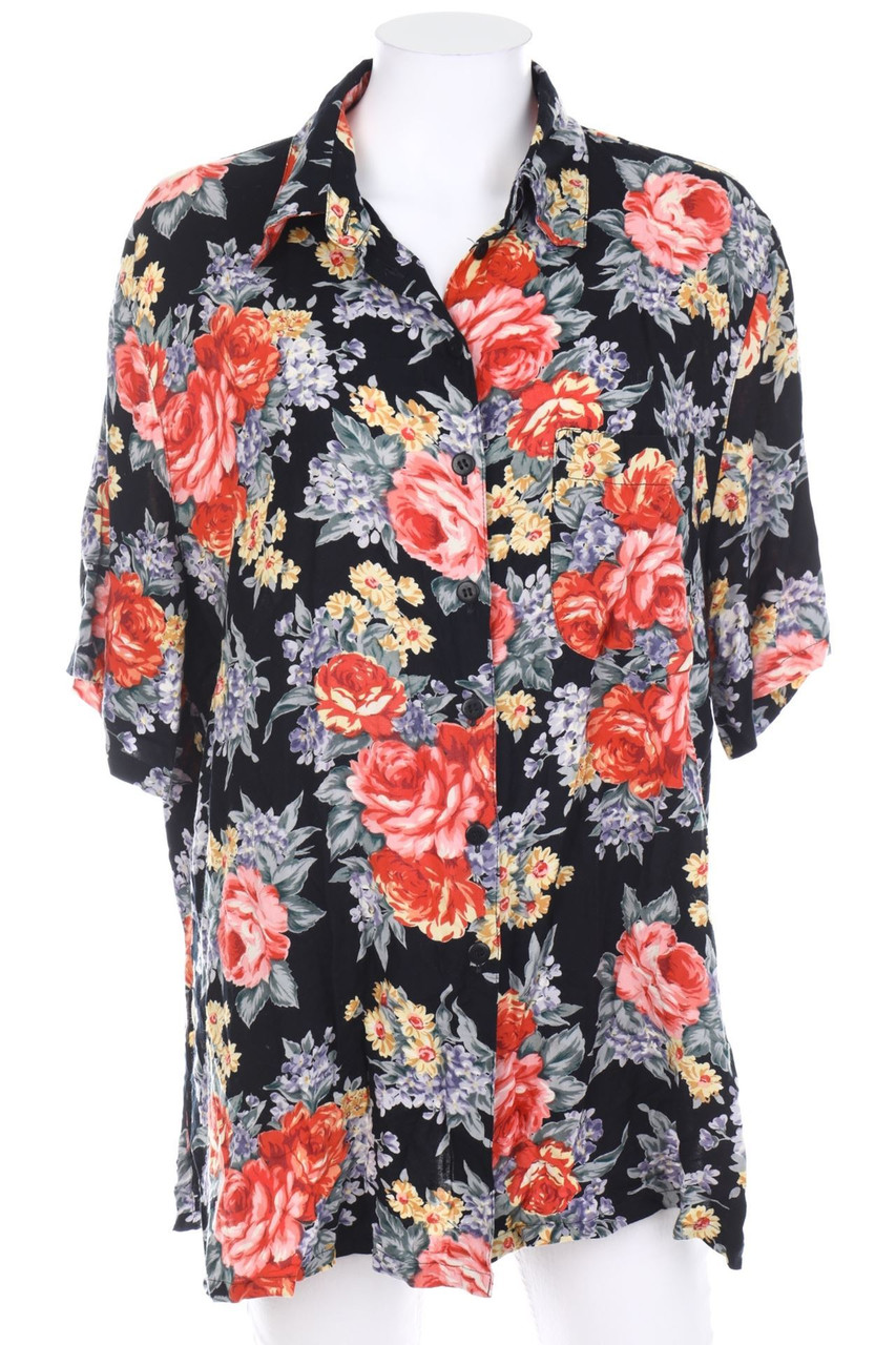 VINTAGE - Hemd-Bluse mit kurzem Ärmel - D 40-42