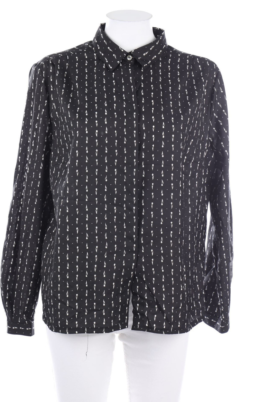 TREVIRA - Vintage-Hemd-Bluse mit Print - D 46