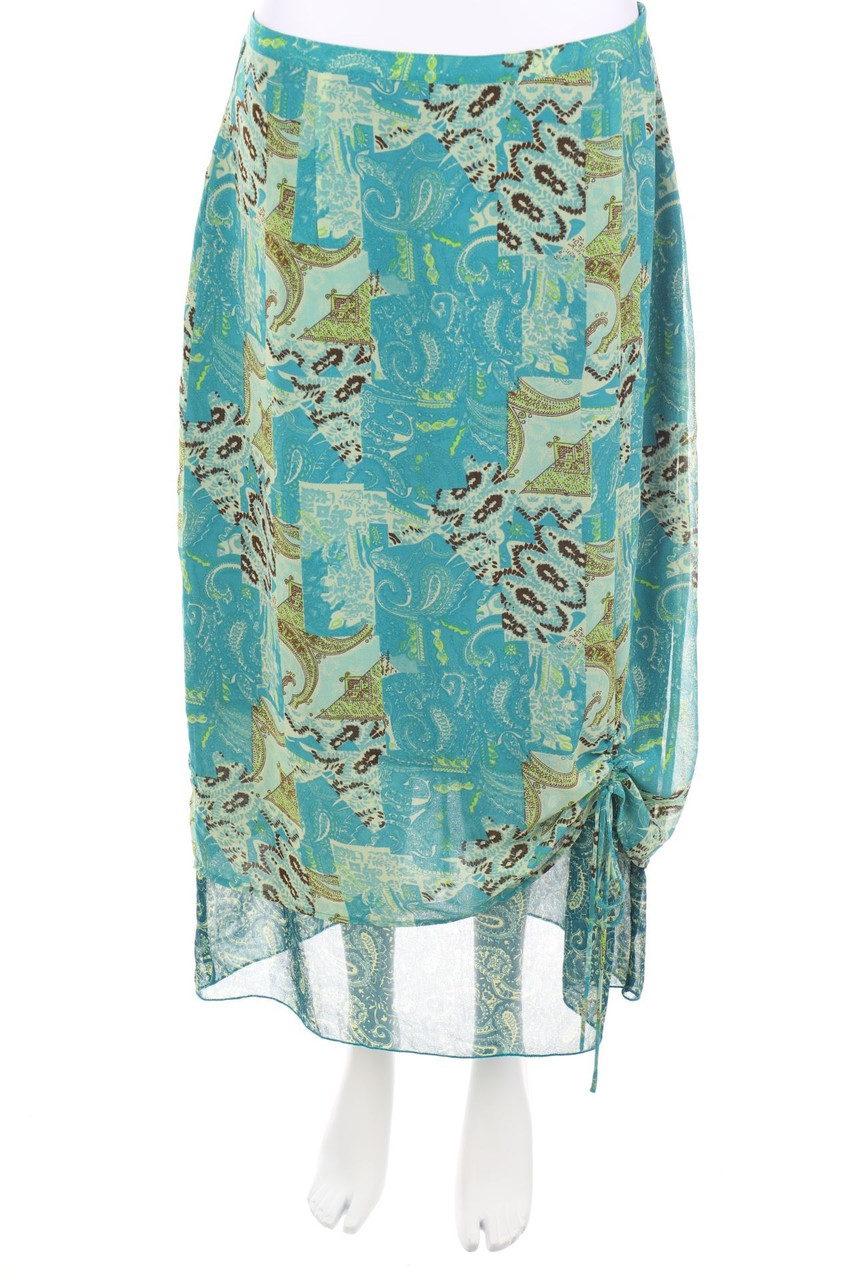 VINTAGE - Midirock im Layer Look mit Paisley-Print - D 42