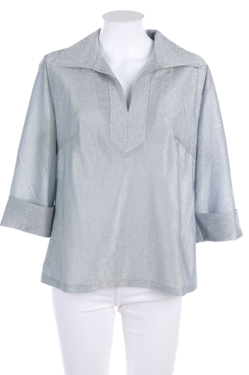 VINTAGE - Glitzer-Polo-Shirt mit 3/4-Ärmel - D 48