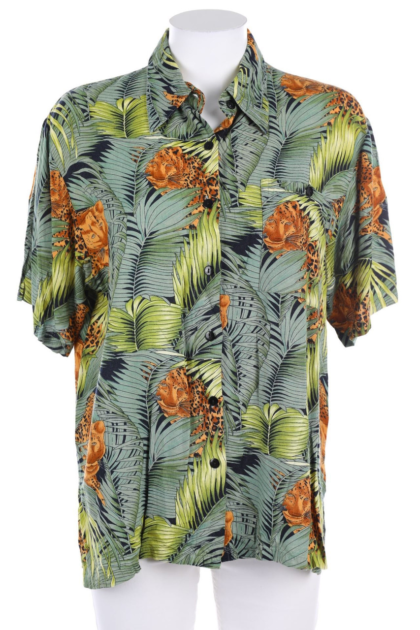 VINTAGE - Hemd-Bluse mit kurzem Ärmel - D 44