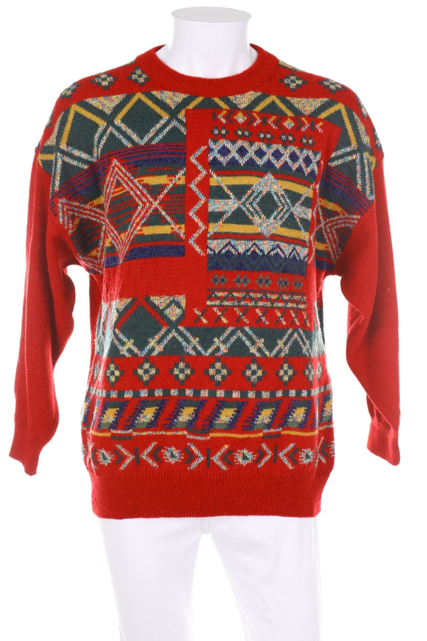 DARDANO - Muster-Pullover mit Alpaka - L