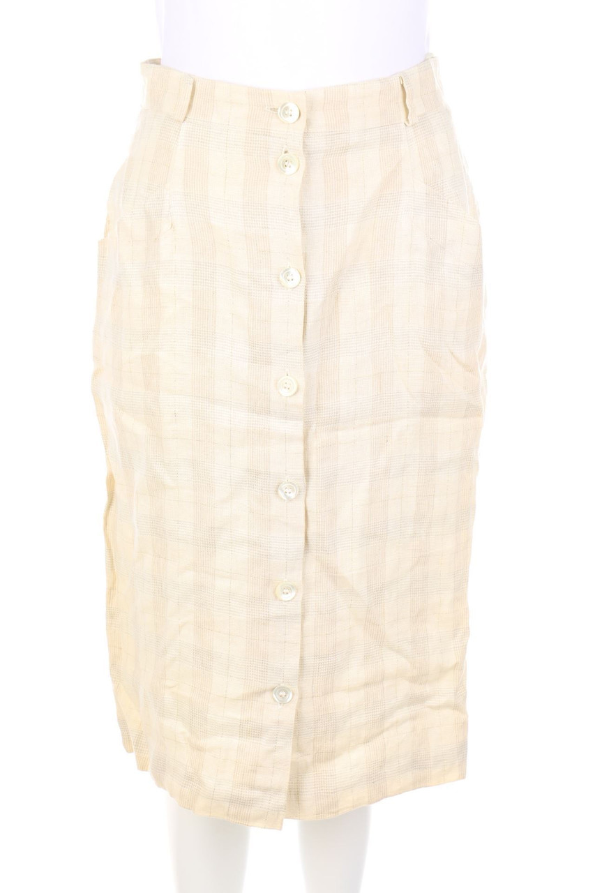 mondi - Vintage-Rock aus Leinen-Mix mit Karo-Muster - D 38