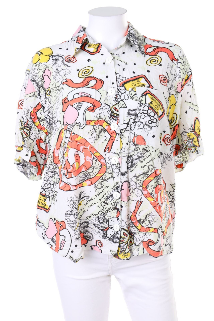 VINTAGE - Hemd-Bluse mit kurzem Ärmel - D 40