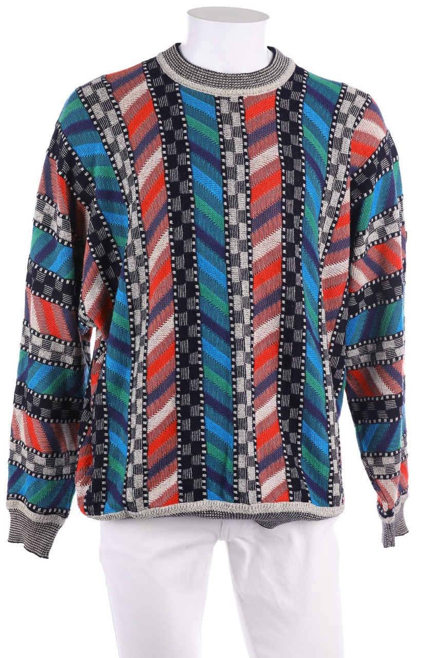 CARLO COLUCCI - Muster-Pullover aus Baumwoll-Mix - 54