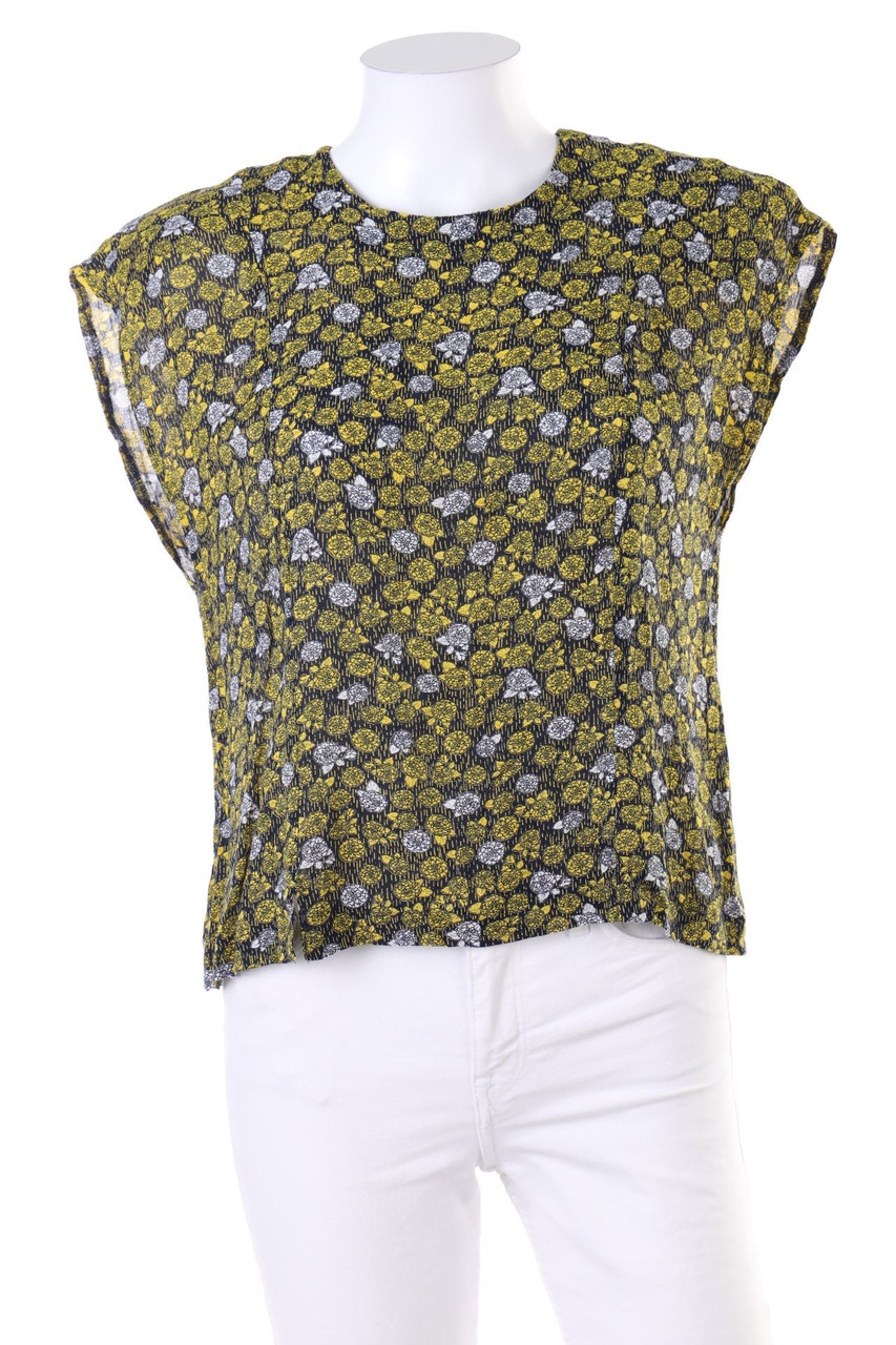 HAMMERSCHMIDT - Kurzarm-Bluse mit Blumen-Print - D 42