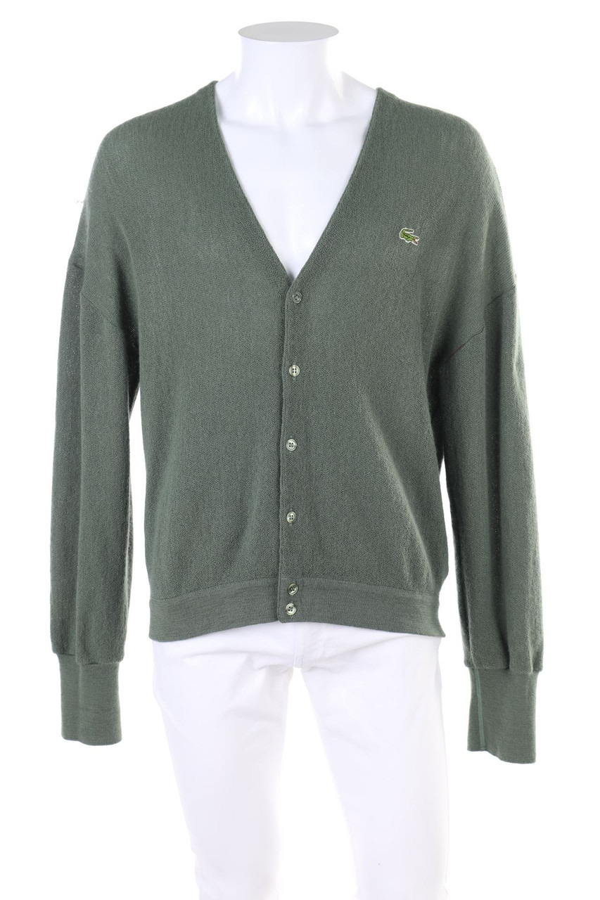 CHEMISE LACOSTE Virgin Wool Cardigan with Zipper M