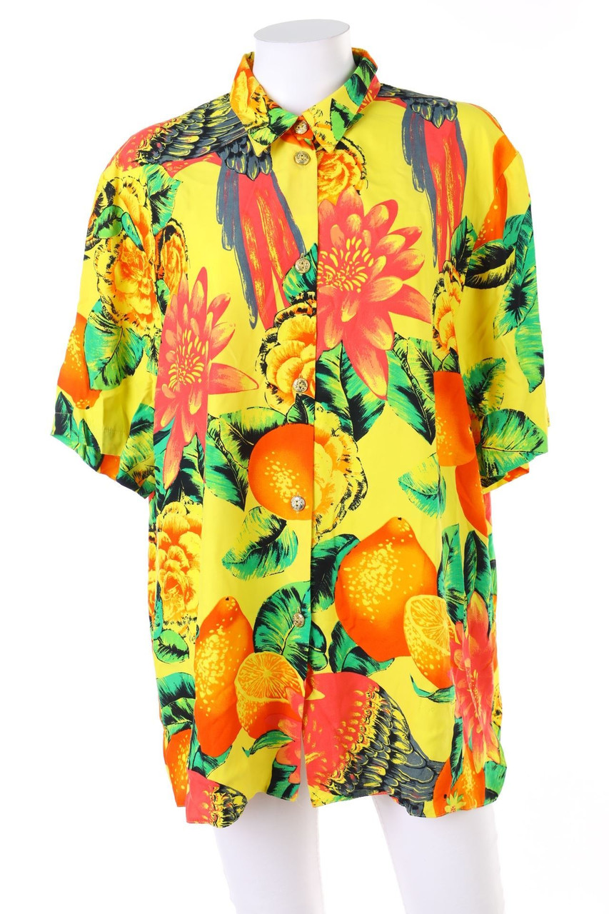 VINTAGE - Hemd-Bluse mit kurzem Ärmel - D 42