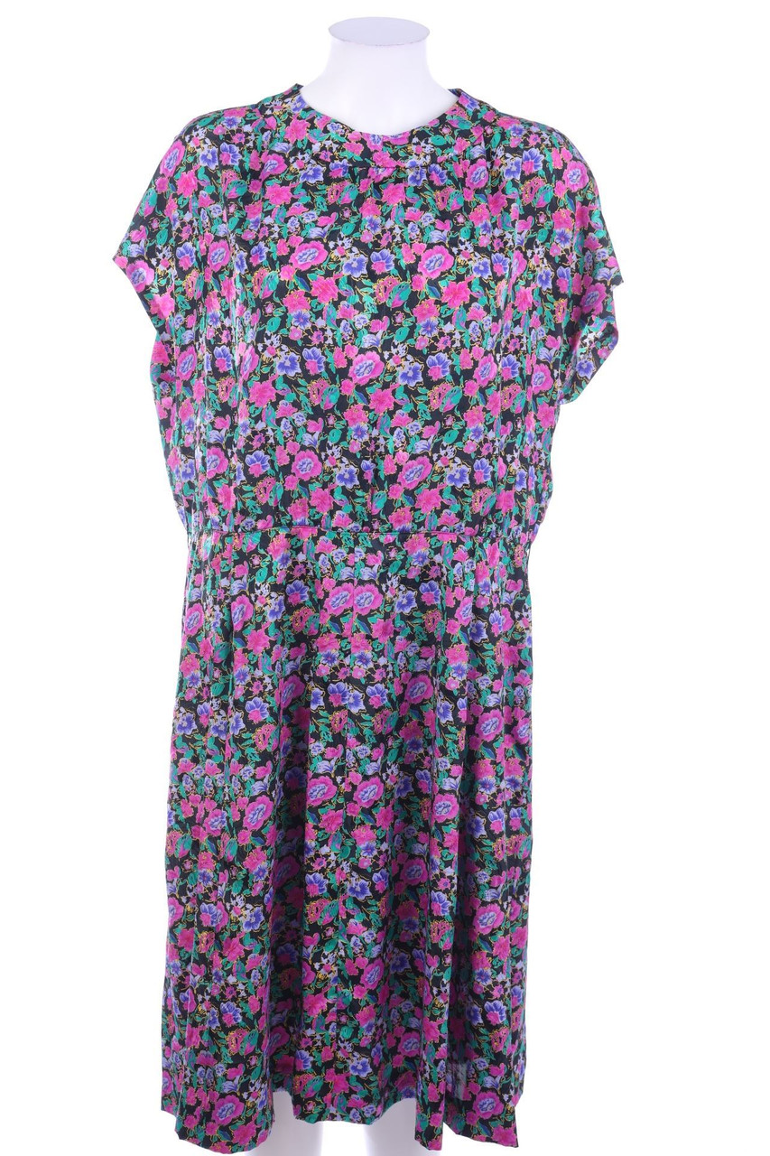 VINTAGE - Midikleid mit Blumen-Print - D 46