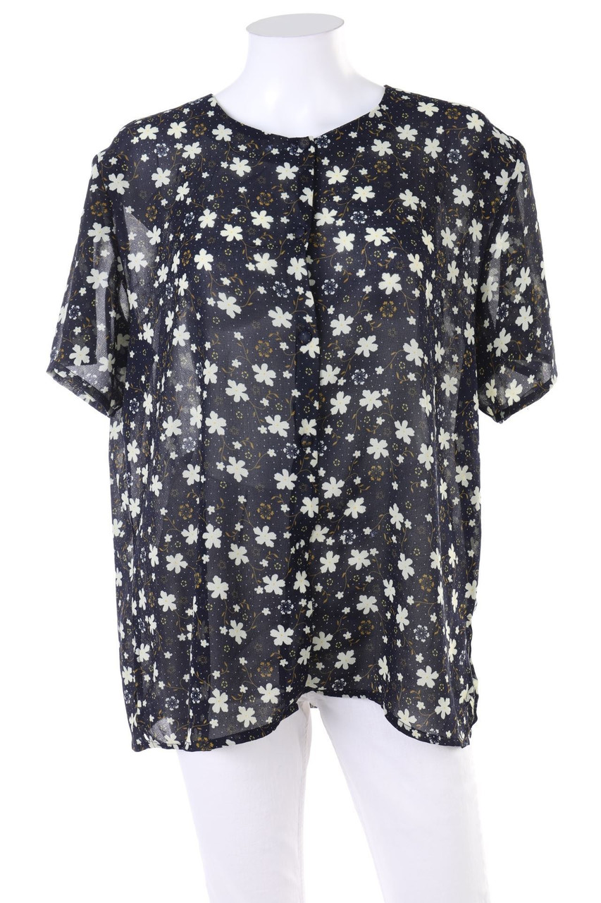 Marnie WEST - Kurzarm-Bluse mit Blumen-Print - XXL
