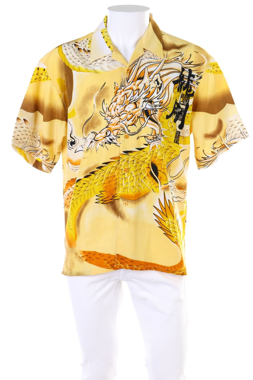 VINTAGE - 90s-Kurzarm-Hemd mit Print - M