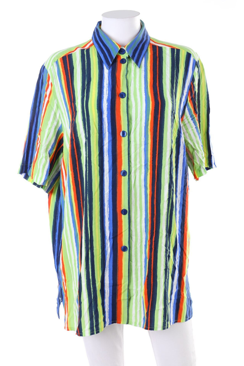 VINTAGE - Hemd-Bluse mit kurzem Ärmel - D 44