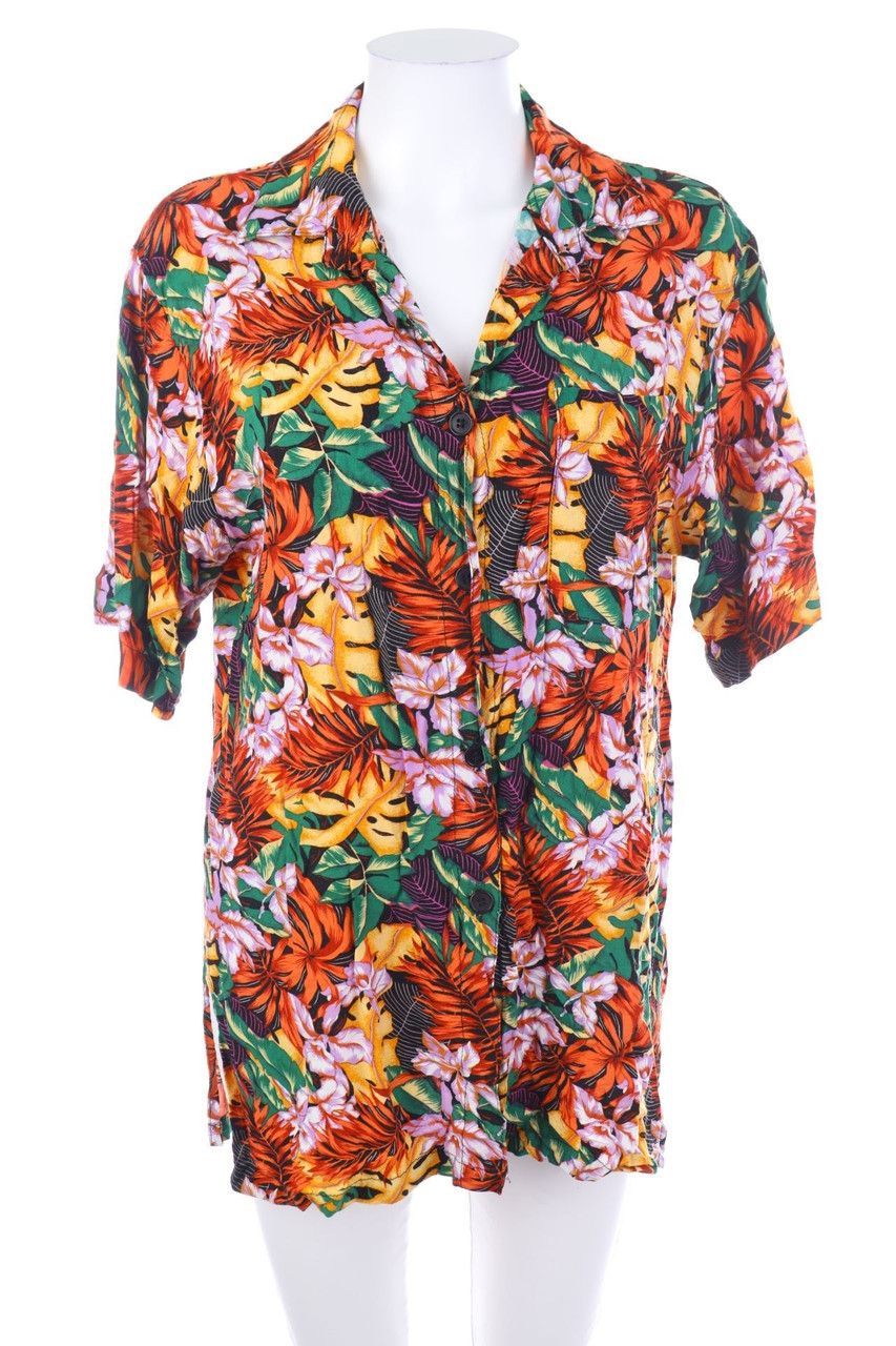 VINTAGE - Hemd-Bluse mit kurzem Ärmel - D 44