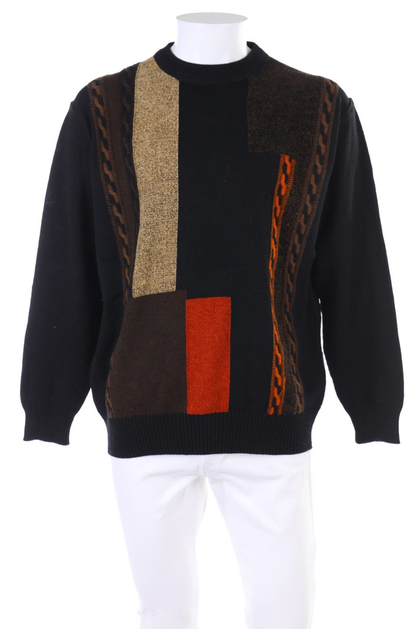 VINTAGE Pullover mit geometrischem Muster 52