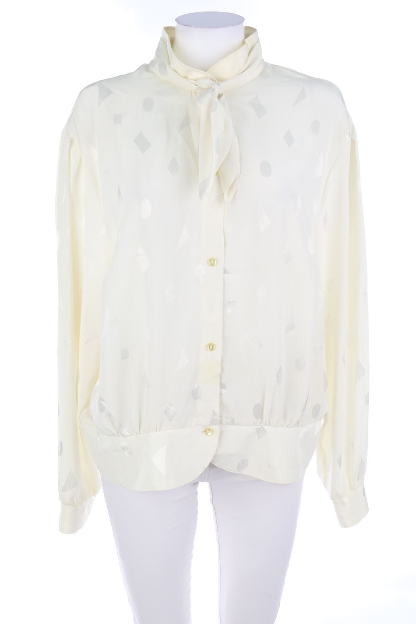 VINTAGE - Bluse mit geometrischem Muster - D 48