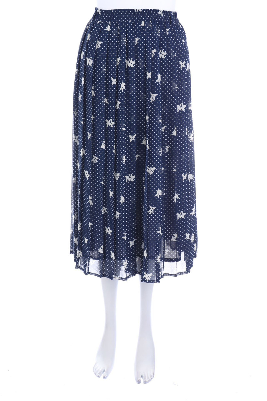 VINTAGE - Midi-Plissé-Rock mit Punkten - D 46