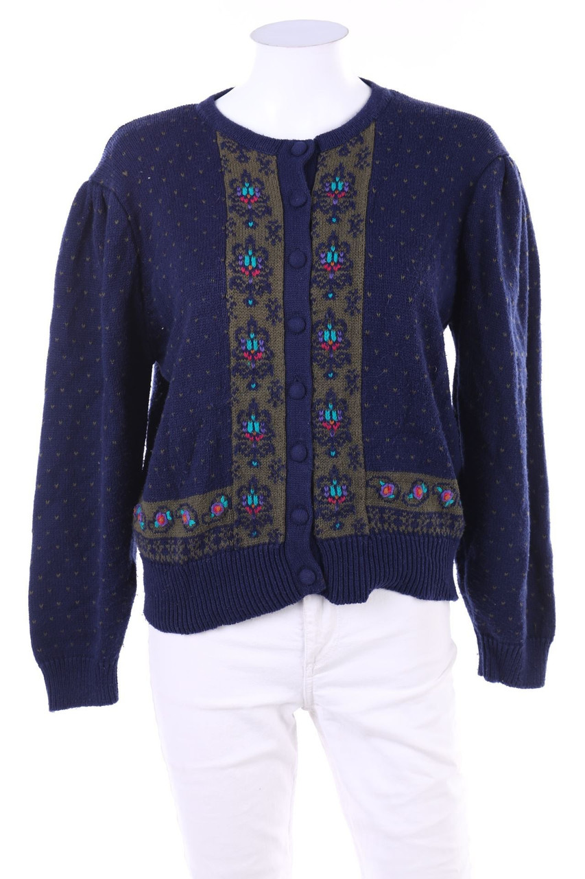 SUSAN BRISTOL - Vintage-Cardigan mit Stickereien - M