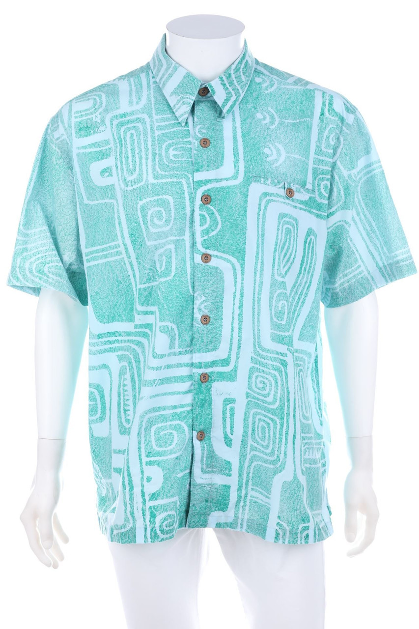 TAHITI ART MAOHI - Vintage-Kurzarm-Hemd - XL