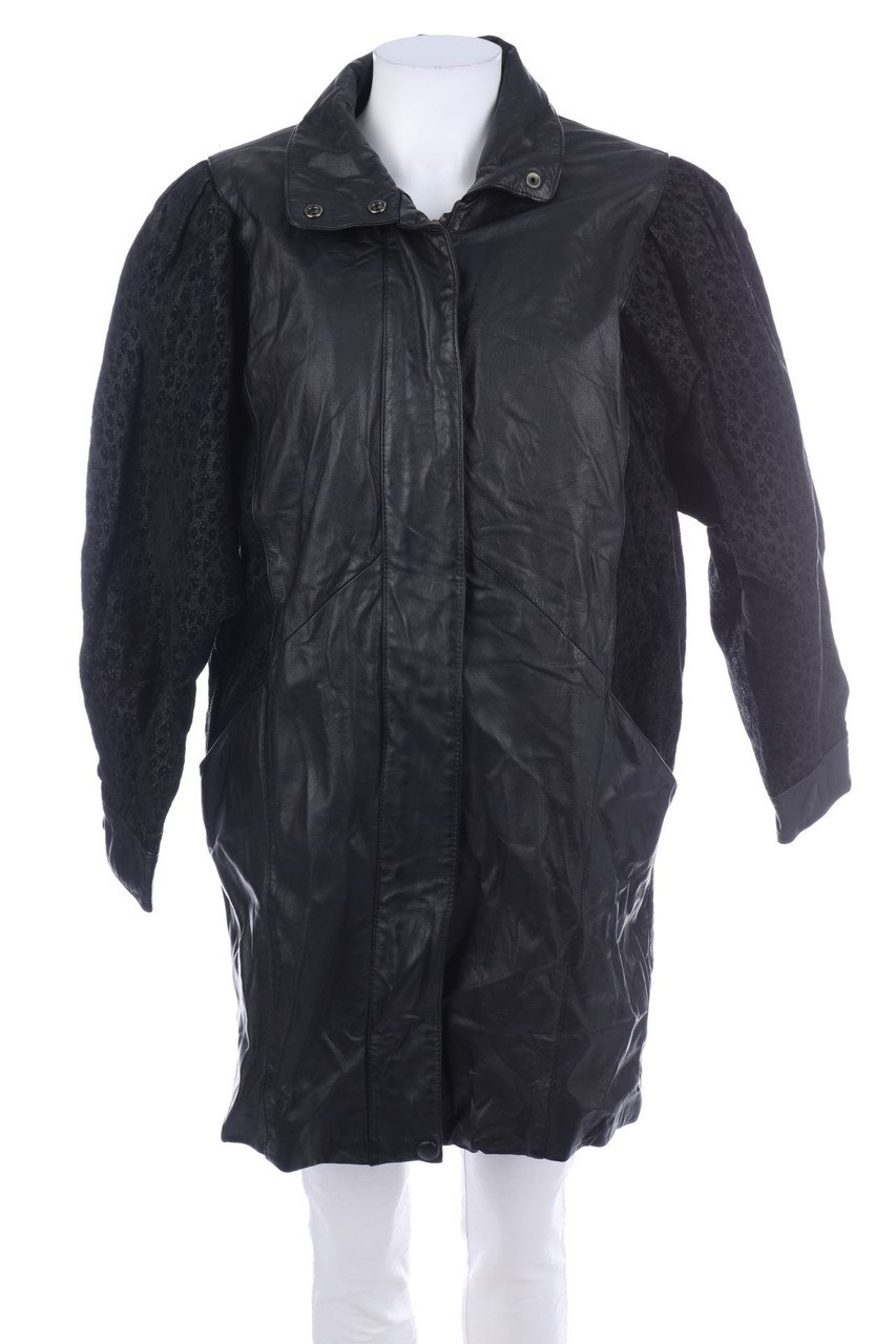 WILSONS - Echt-Leder-Mantel mit Muster - M