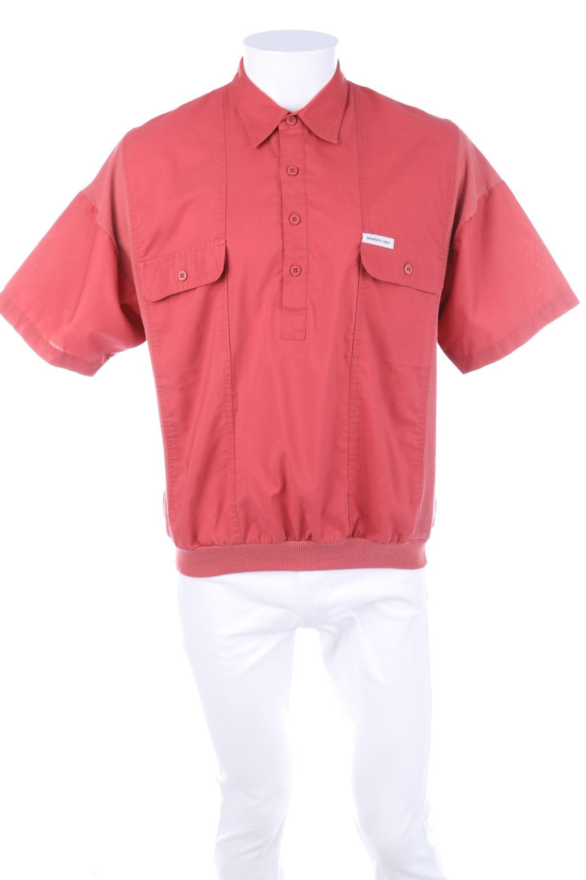 MEMBERS ONLY - Vintage-Kurzarm-Hemd mit Gummizug - L