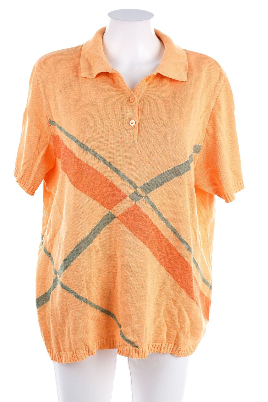 Ohne Label - Polo-Shirt mit geometrischem Muster - D 50