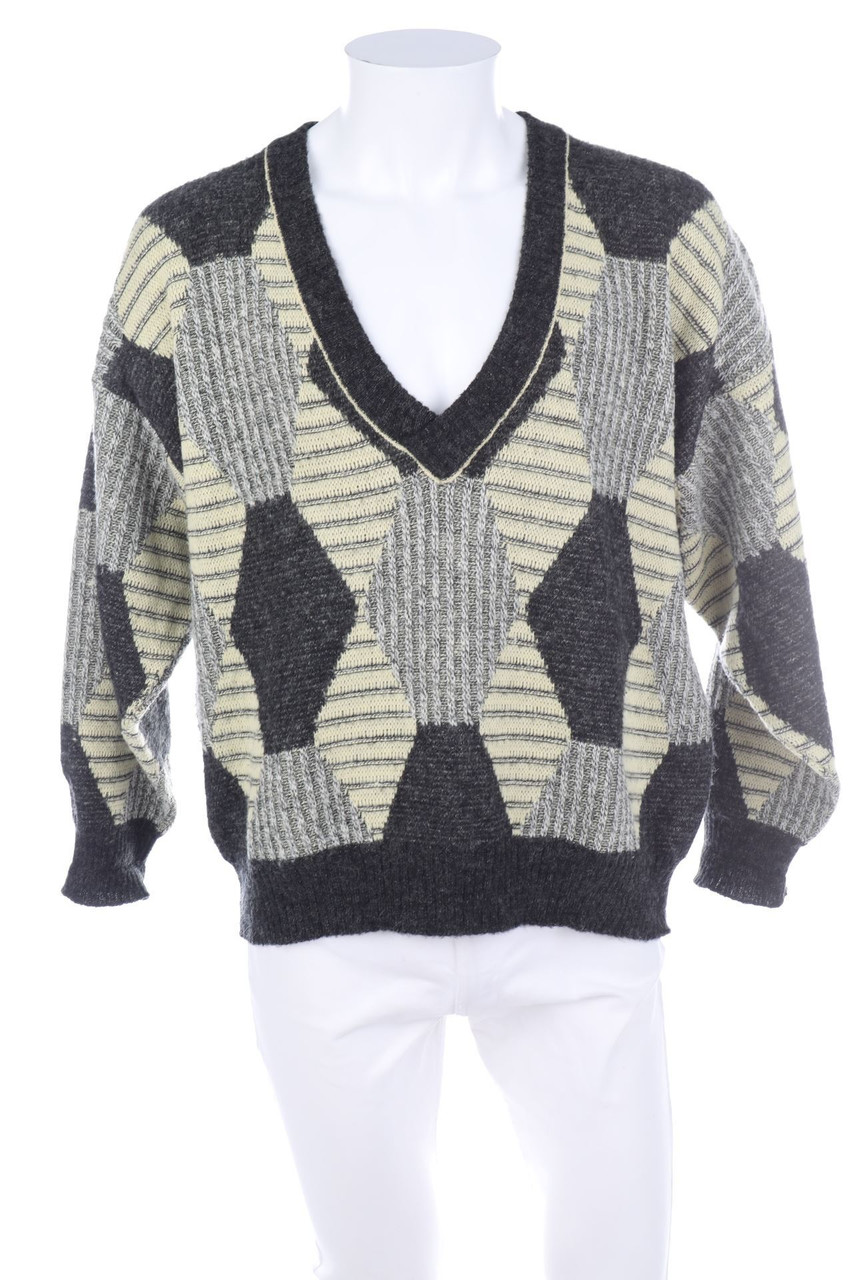MONTE CARLO - V-Neck Pullover with Lambswool - XL