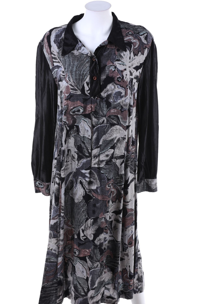 VINTAGE - Muster-Blusenkleid - XL