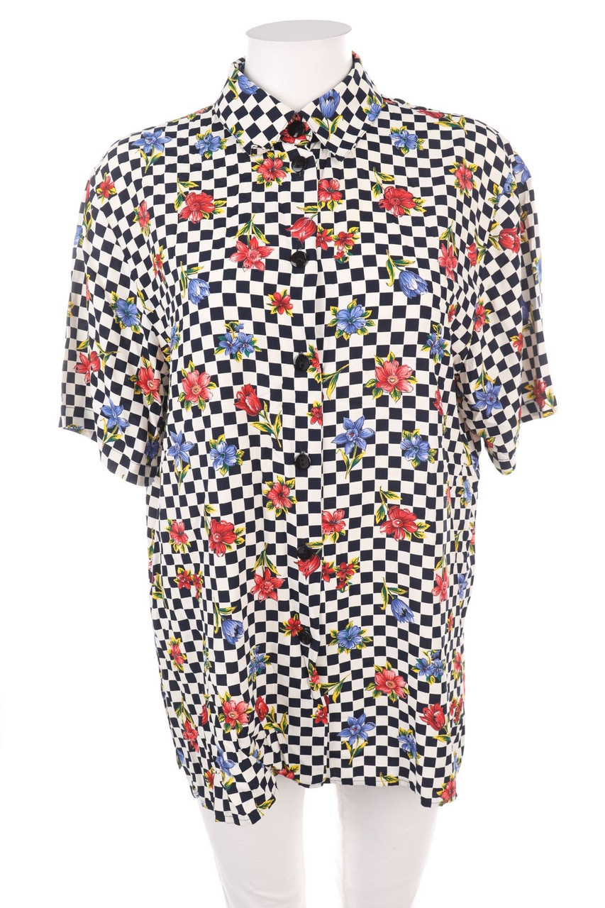 VINTAGE - Hemd-Bluse mit kurzem Ärmel - D 42