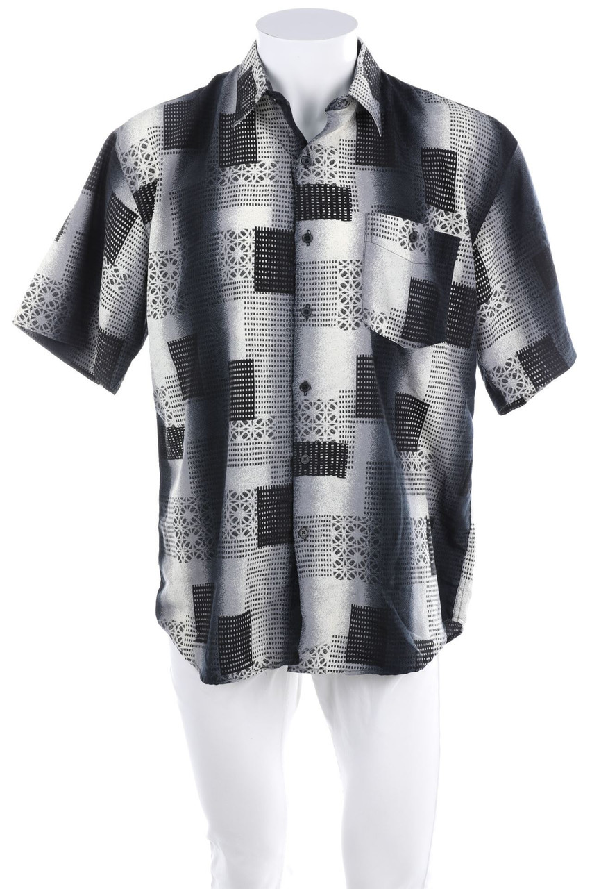 IVY CREW - Kurzarm-Hemd mit Muster - L