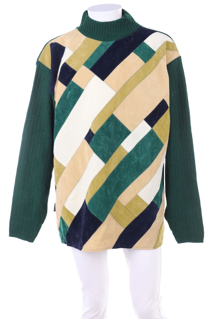 KOMAN SPORT - Vintage-Patchwork-Pullover - XXL