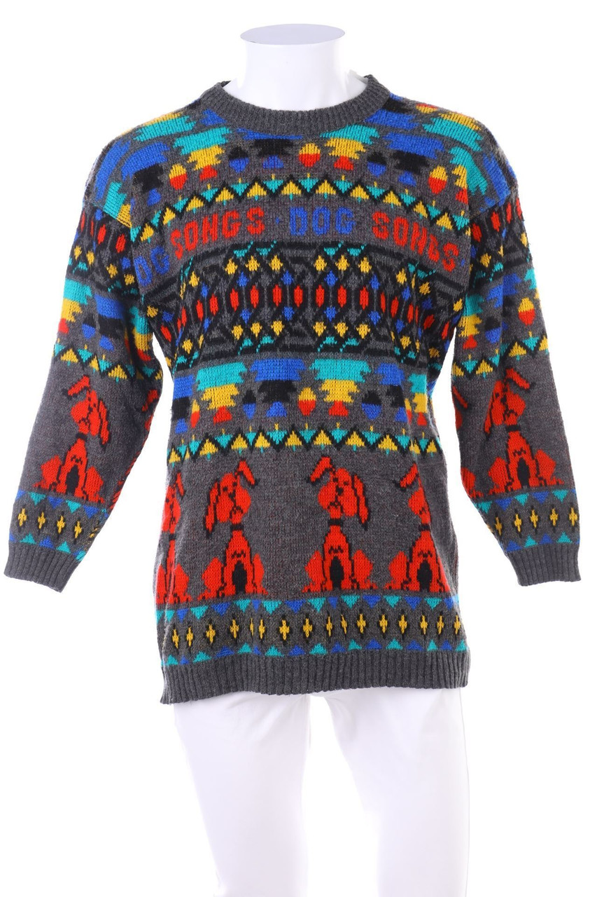 VINTAGE - Muster-Pullover - M