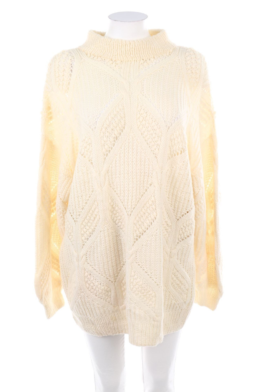 VINTAGE - Turtleneck Pullover with Pattern - XXXXL