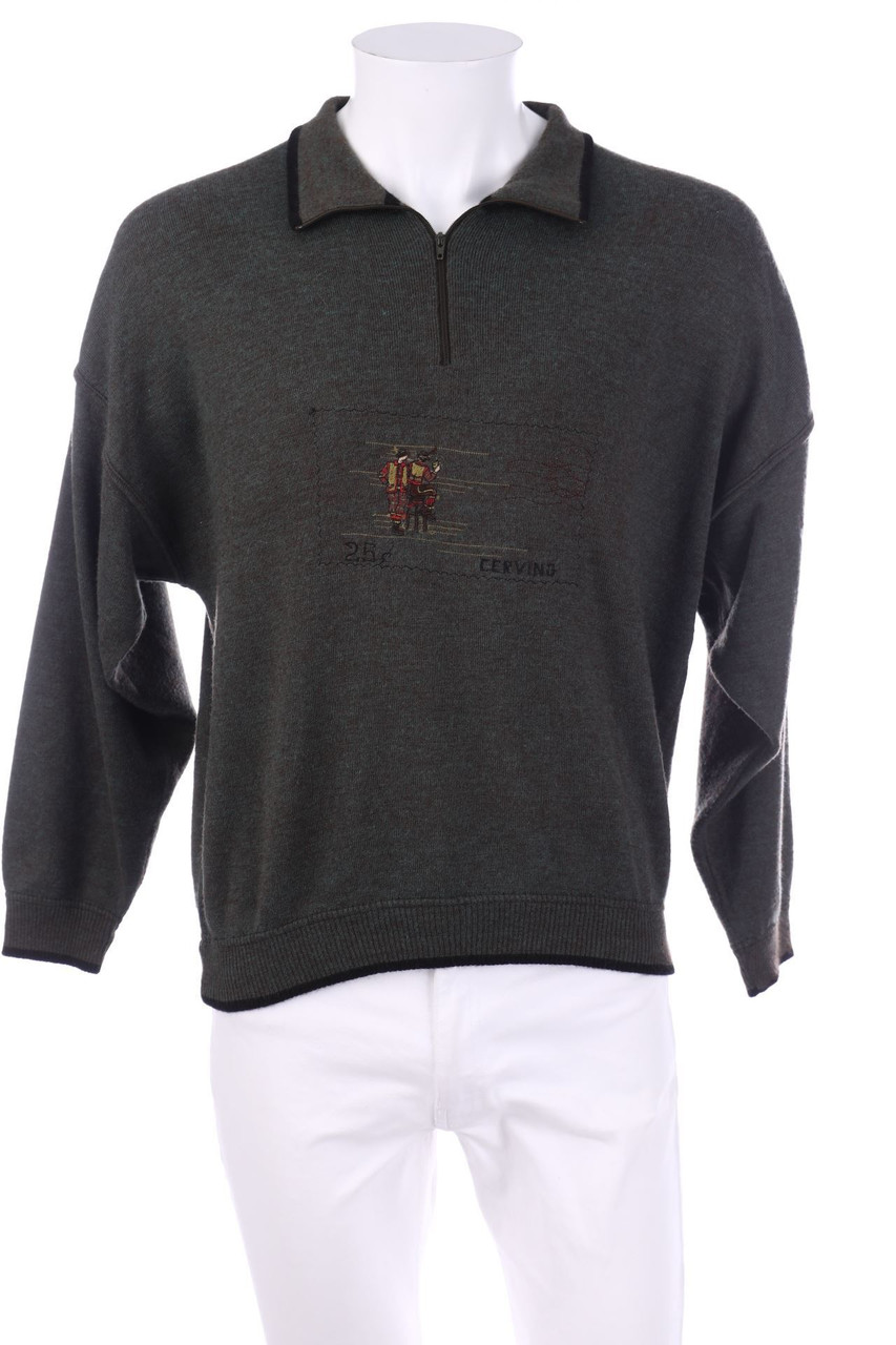 SCIROCCO - Troyer-Pullover mit Stickereien aus Woll-Mix - 50
