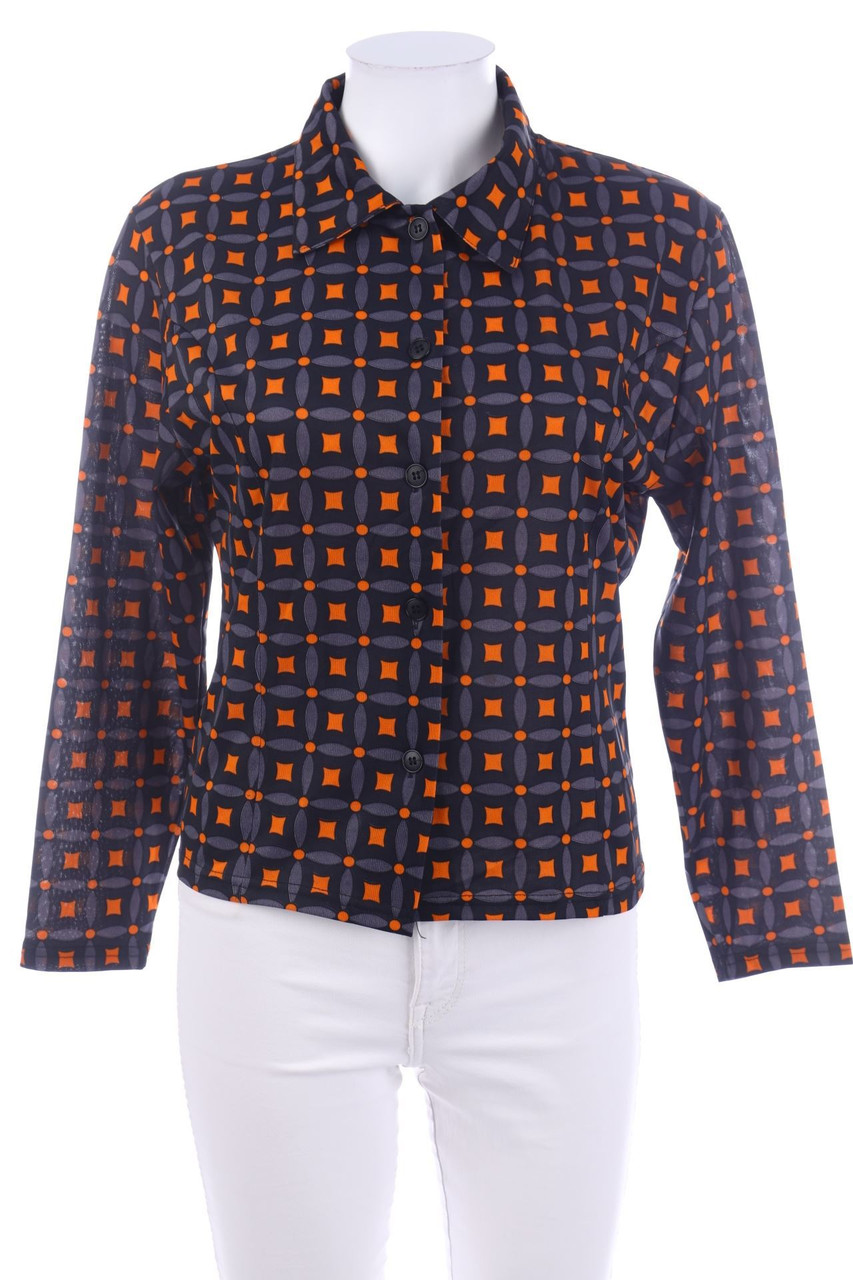 VINTAGE - Hemd-Bluse mit Print - D 38