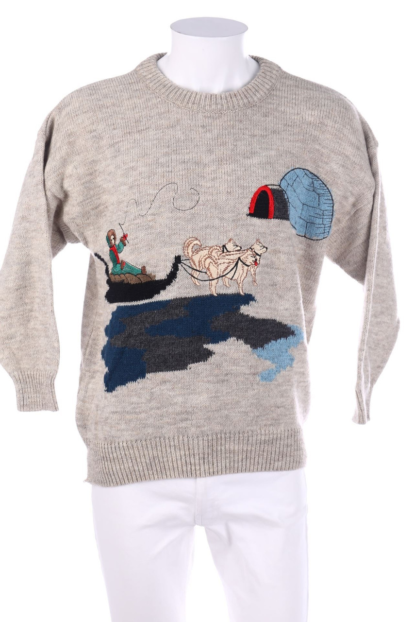 LES GARD´S - Pullover mit Stickereien aus Woll-Mix - 48