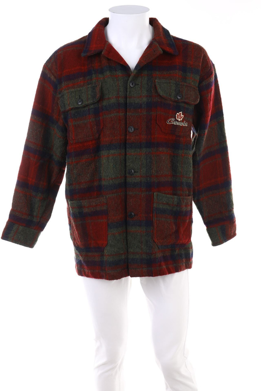 Kanata - Tartan-Jacke aus Woll-Mix mit Stickereien - S