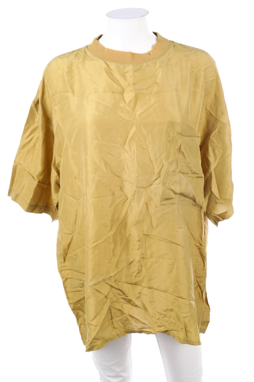 LIBERTY - Vintage-Kurzarm-Bluse aus Seide - L