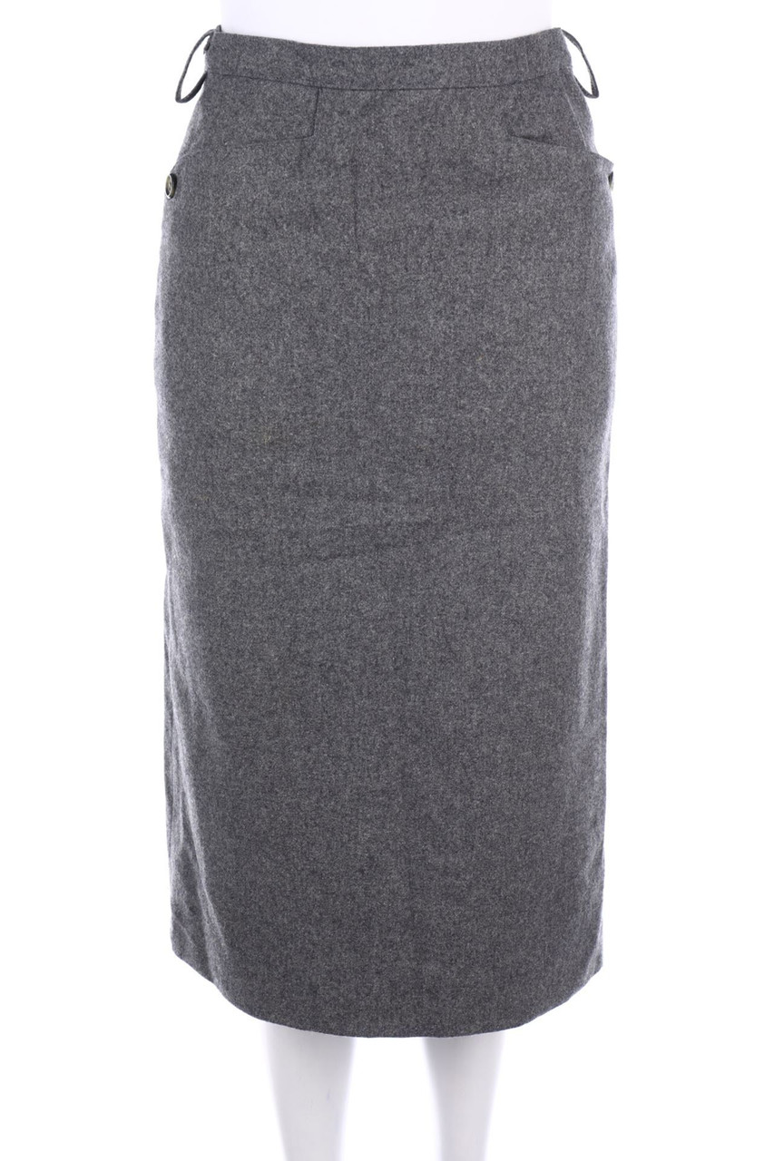 Betty Barclay - Vintage-Midirock aus Woll-Mix - S