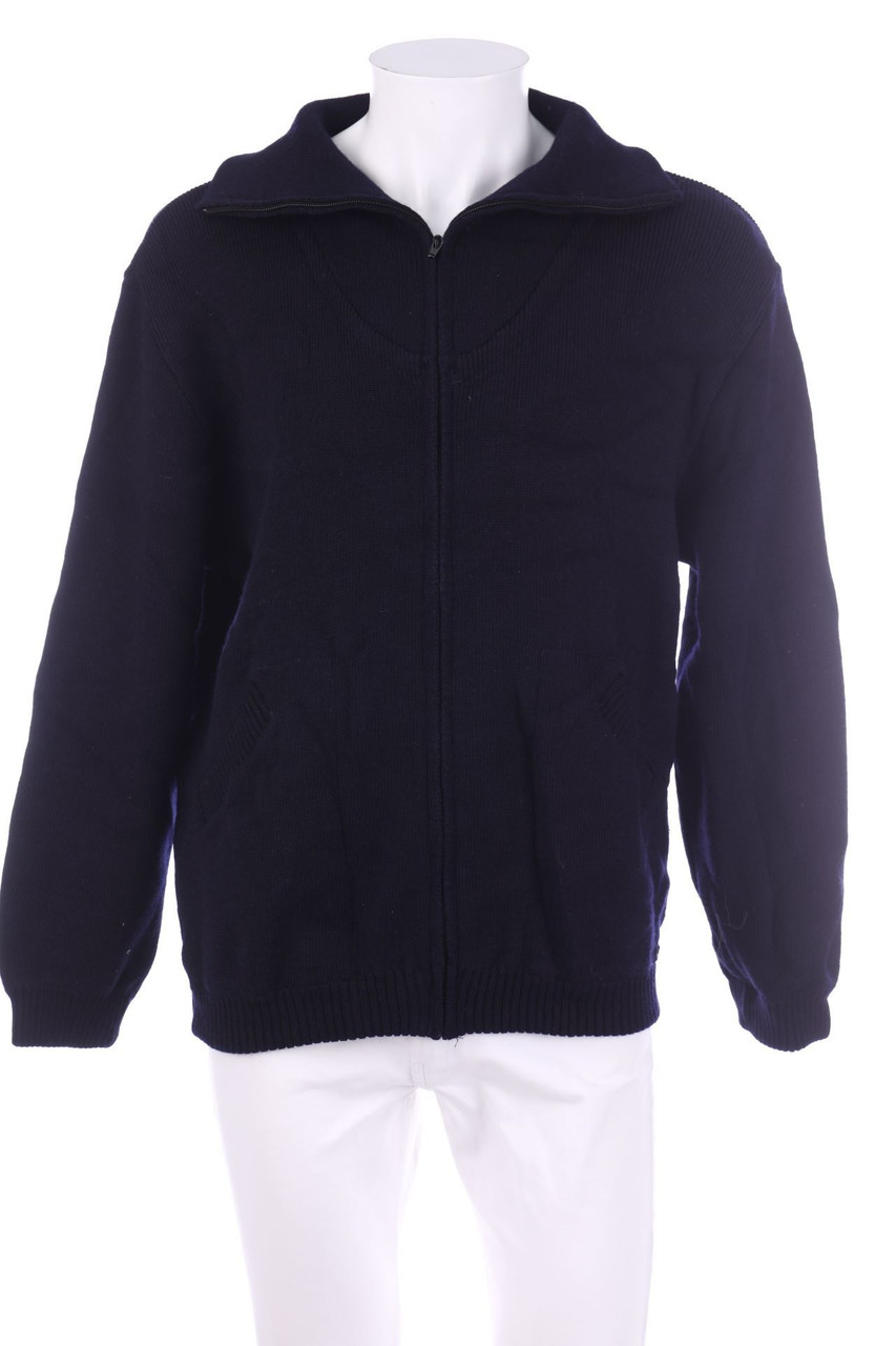 Baie des Caps - Vintage-Zipper-Cardigan aus reiner Schurwolle - M