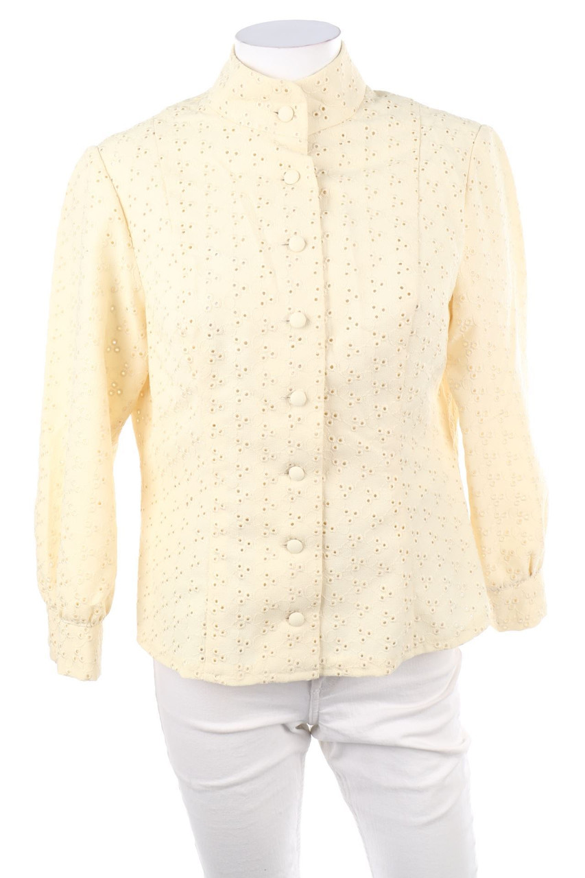 VINTAGE - Blazer-Jacke mit Lochspitze - L