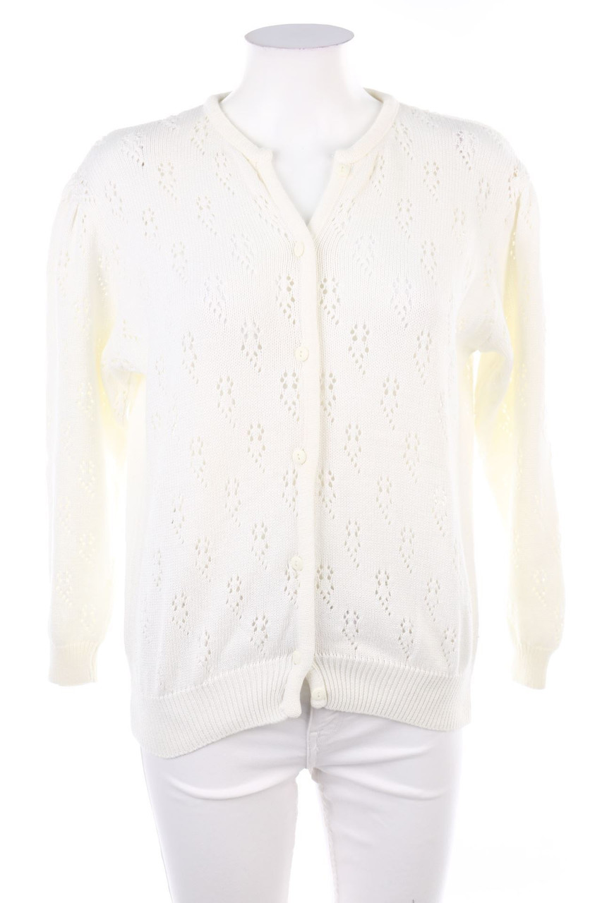 VINTAGE - Cardigan with Open Knit Details - D 36-38